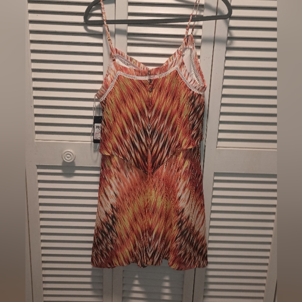 Guess Orange and Brown Maxi Dress